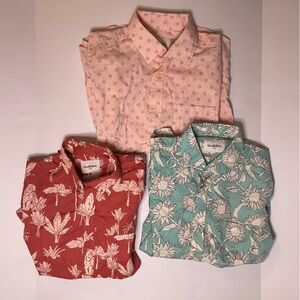 Goodfellow&co Lot Men’s Small Short Sleeve Button Up Slim Different Pattern EUC